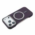 iPhone 18 Pro Max/17 Pro Max Slankt magnetisk cover i kulfiber - lilla