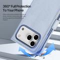 iPhone 18 Pro Max Dux Ducis Lawa Pung læderetui m. magnetisk cover - babyblå
