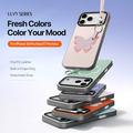iPhone 18 Pro Max Dux Ducis Luvy cover med fingerring/håndrem - lyserød / sommerfugl