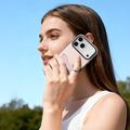 iPhone 18 Pro Max Dux Ducis Luvy cover med fingerring/håndrem - lyserød / sommerfugl