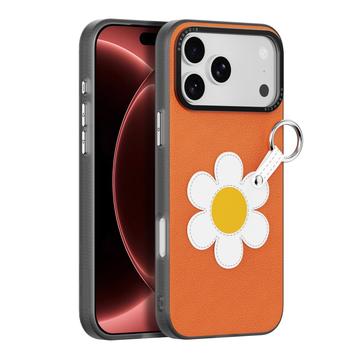 iPhone 18 Pro Max Dux Ducis Luvy cover med fingerring/håndrem - Orange / Marguerit