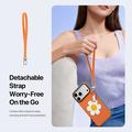 iPhone 18 Pro Max Dux Ducis Luvy cover med fingerring/håndrem - Orange / Marguerit