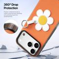 iPhone 18 Pro Max Dux Ducis Luvy cover med fingerring/håndrem - Orange / Marguerit