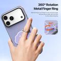 iPhone 18 Pro Max Dux Ducis Luvy cover med fingerring/håndrem - Lilla / Skal