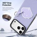 iPhone 18 Pro Max Dux Ducis Luvy cover med fingerring/håndrem - Lilla / Skal