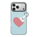 iPhone 18 Pro Max Dux Ducis Luvy cover med fingerring/håndrem - himmelblå / hjerte