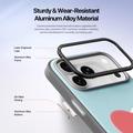 iPhone 18 Pro Max Dux Ducis Luvy cover med fingerring/håndrem - himmelblå / hjerte