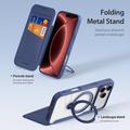 iPhone 18 Pro Max Dux Ducis Skin X Pro Magnetisk Flip Cover - Blå