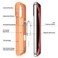 iPhone 18 Pro Max Dux Ducis Yind Hybrid Cover - MagSafe-kompatibel - Orange