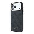 iPhone 18 Pro Max Guess 4G Gold Frame Cover - MagSafe-kompatibelt - Sort