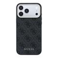 iPhone 18 Pro Max Guess 4G Gold Frame Cover - MagSafe-kompatibelt - Sort