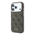 iPhone 18 Pro Max Guess 4G Gold Frame Cover - MagSafe-kompatibelt - Brun