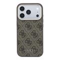 iPhone 18 Pro Max Guess 4G Gold Frame Cover - MagSafe-kompatibelt - Brun