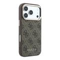 iPhone 18 Pro Max Guess 4G Gold Frame Cover - MagSafe-kompatibelt - Brun