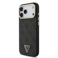 iPhone 18 Pro Max Guess 4G Strass Triangle Logo Gold Frame MagSafe Cover
