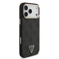 iPhone 18 Pro Max Guess 4G Strass Triangle Logo Gold Frame MagSafe Cover