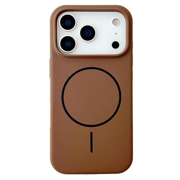 iPhone 18 Pro Max Liquid Silikone Cover - MagSafe Kompatibel - brun