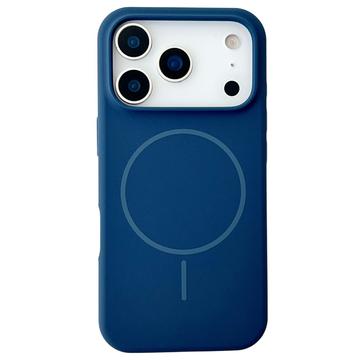 iPhone 18 Pro Max-etui i flydende silikone – MagSafe-kompatibelt – mørkeblå