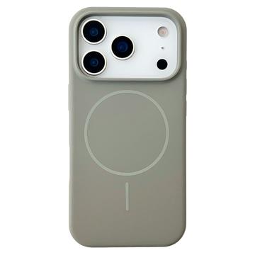 iPhone 18 Pro Max Liquid Silikone Cover - MagSafe Kompatibel - titangrå