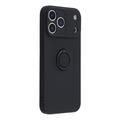 iPhone 18 Pro Max Flydende silikone cover med ringholder og håndledsrem