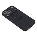 iPhone 18 Pro Max Flydende silikone cover med ringholder og håndledsrem