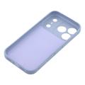 iPhone 18 Pro Max Flydende silikone cover med ringholder og håndledsrem - lys lilla