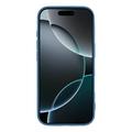 iPhone 18 Pro Max Flydende silikone cover med ringholder og håndledsrem - Midnatsblå