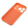 iPhone 18 Pro Max Flydende silikone cover med ringholder og håndledsrem - orange