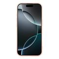 iPhone 18 Pro Max Flydende silikone cover med ringholder og håndledsrem - lyserød