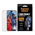 iPhone 18 Pro Max PanzerGlass Ultra-Wide Fit EasyAligner 2-Way Privacy Skærmbeskyttelse Hærdet Glas - 9H - Sort kant