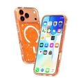 iPhone 18 Pro Max Stylish Glitter Series Hybrid Cover - MagSafe kompatibel - Orange