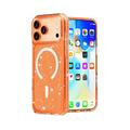 iPhone 18 Pro Max Stylish Glitter Series Hybrid Cover - MagSafe kompatibel - Orange
