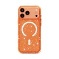 iPhone 18 Pro Max Stylish Glitter Series Hybrid Cover - MagSafe kompatibel - Orange