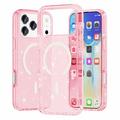 iPhone 18 Pro Max Stylish Glitter Series Hybrid Cover - MagSafe kompatibel - Pink
