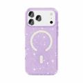 iPhone 18 Pro Max Stylish Glitter Series Hybrid Cover - MagSafe kompatibel - Lilla