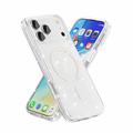 iPhone 18 Pro Max Stylish Glitter Series Hybrid Cover - MagSafe kompatibel - Hvid