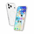 iPhone 18 Pro Max Stylish Glitter Series Hybrid Cover - MagSafe kompatibel - Hvid