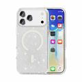 iPhone 18 Pro Max Stylish Glitter Series Hybrid Cover - MagSafe kompatibel - Hvid