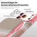 iPhone 18 Pro Max Stilfuldt magnetisk flip-etui med RFID-kortpladser - lyserød