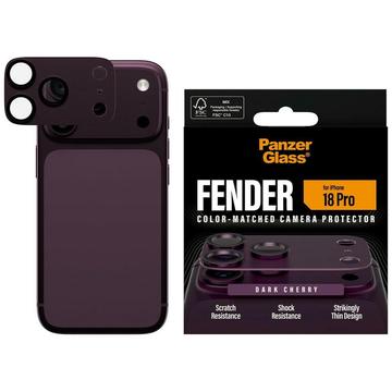 iPhone 18 Pro PanzerGlass Fender kamerabeskyttelse - Mørk kirsebær