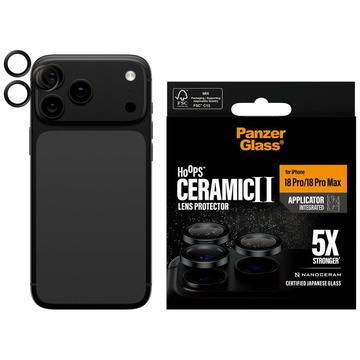 iPhone 18 Pro/18 Pro Max PanzerGlass Hoops Ceramic II kameraglasbeskyttelse - Sort