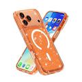 iPhone 18 Pro Stylish Glitter Series Hybrid Cover - MagSafe kompatibel - Orange