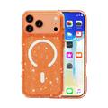 iPhone 18 Pro Stylish Glitter Series Hybrid Cover - MagSafe kompatibel - Orange