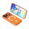 iPhone 18 Pro Stylish Glitter Series Hybrid Cover - MagSafe kompatibel - Orange