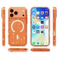 iPhone 18 Pro Stylish Glitter Series Hybrid Cover - MagSafe kompatibel - Orange