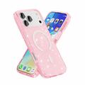 iPhone 18 Pro Stylish Glitter Series Hybrid Cover - MagSafe kompatibel - Pink