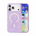 iPhone 18 Pro Stylish Glitter Series Hybrid Cover - MagSafe kompatibel - Lilla