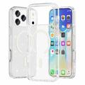 iPhone 18 Pro Stylish Glitter Series Hybrid Cover - MagSafe kompatibel - Hvid