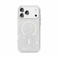 iPhone 18 Pro Stylish Glitter Series Hybrid Cover - MagSafe kompatibel - Hvid