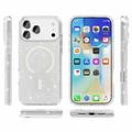 iPhone 18 Pro Stylish Glitter Series Hybrid Cover - MagSafe kompatibel - Hvid